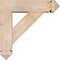 Ekena Millwork Traditional Arts and Crafts Smooth Bracket w/ Offset Brace, Douglas Fir, 5 1/2"W x 18"D x 18"H BKT0604X18X18TRA03SDF - alternate 4